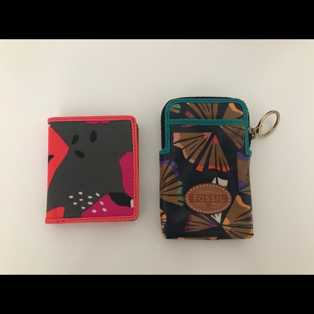 Fossil Bundle Bifold wallet and Keyper wristlet